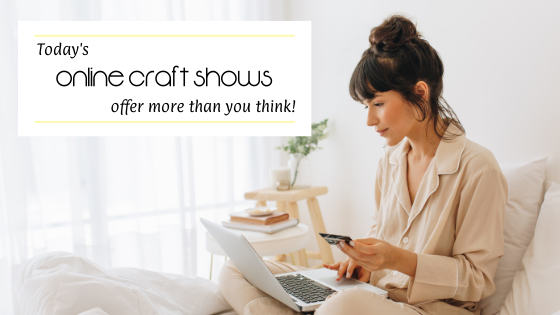 Woman shopping at an online craft show
