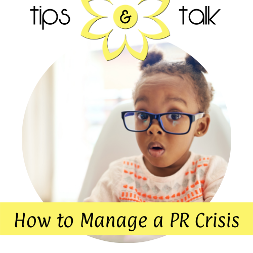 The expression when facing a PR Crisis