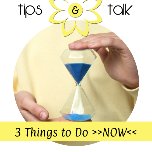 Woman holding an hourglass counting down time