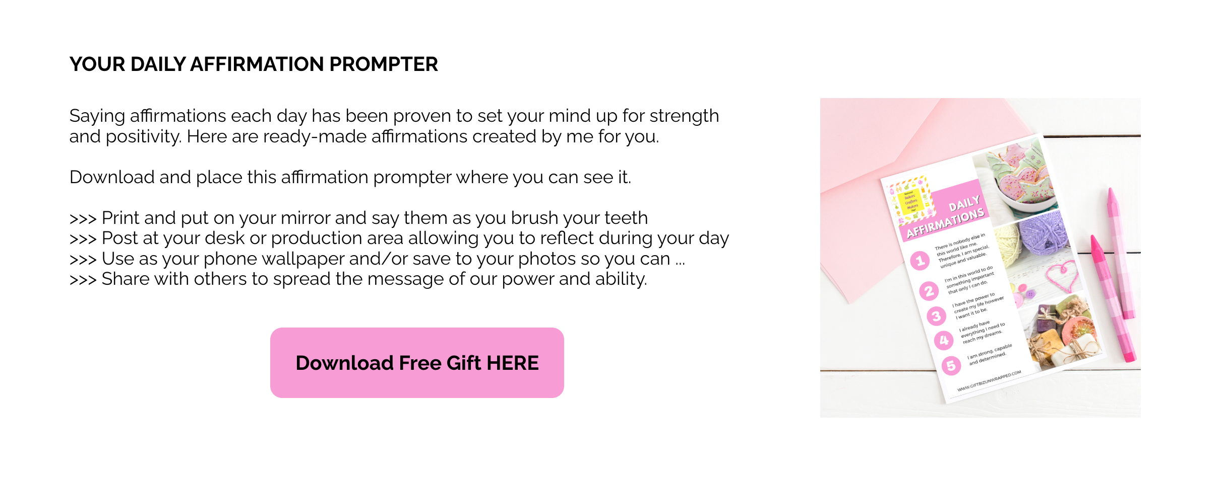 Free Gift Contents